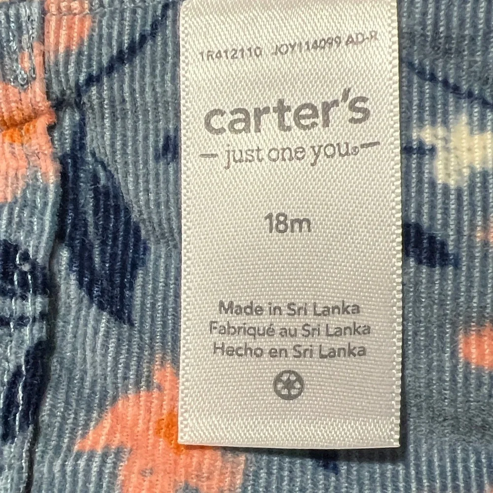 Carter's Blue Floral Ruffle Long-Sleeve Dress